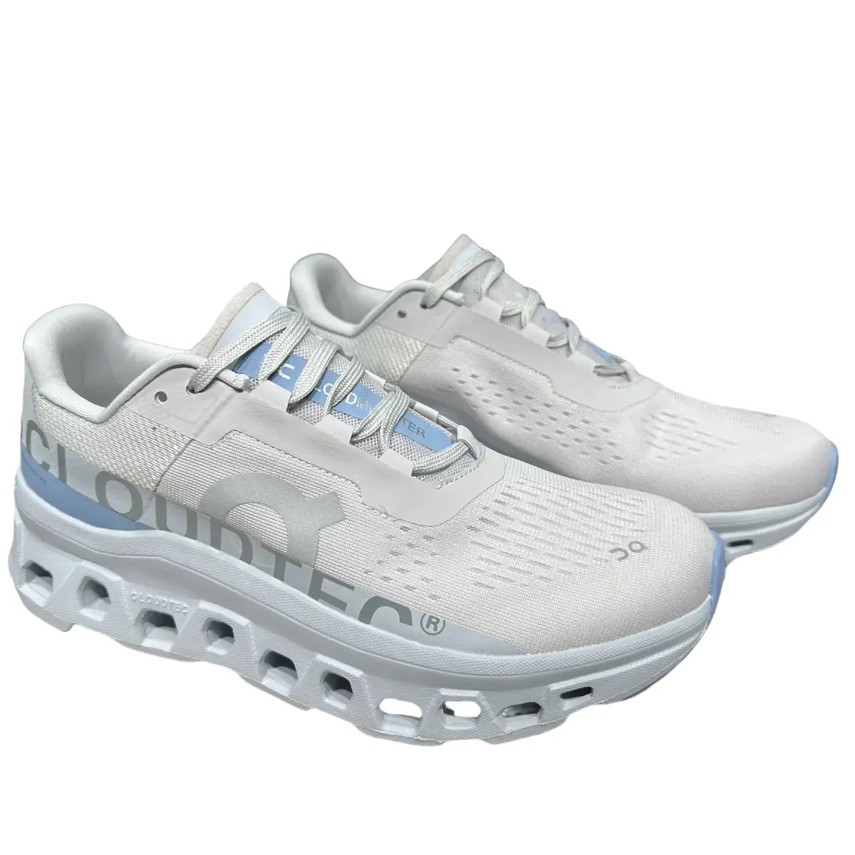 On Cloudmonster Men's White/Light Blue