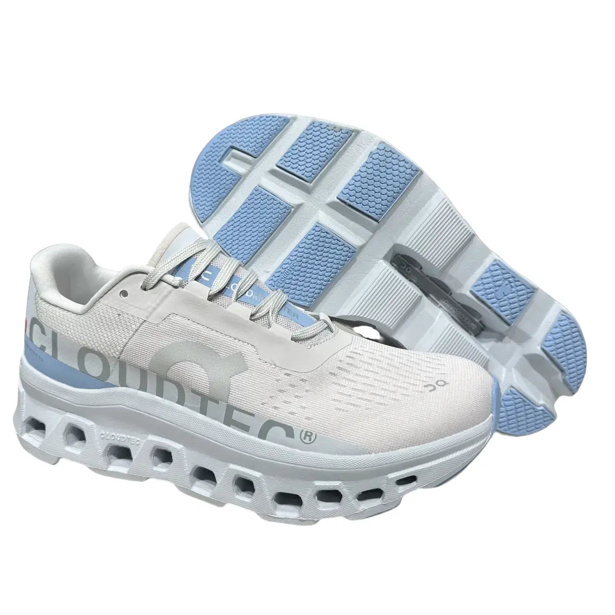 On Cloudmonster Men's White/Light Blue