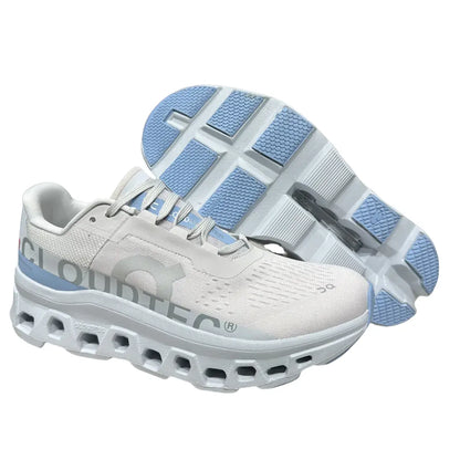 On Cloudmonster  Men's White/Light Blue