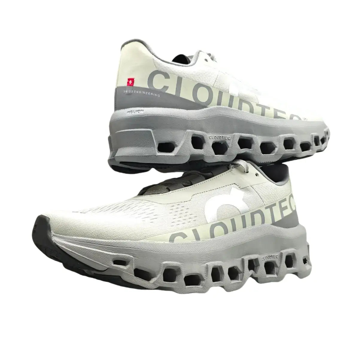 On Cloudmonster  Men's Ice White/Alloy Gray