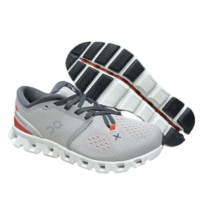 On Cloud X 4  Women's Silver/Coral Red